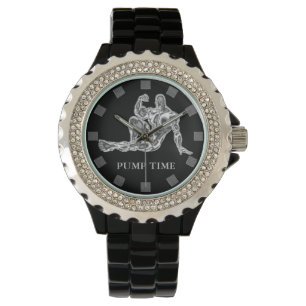 Pulsera Reloj del Bodybuilder del tiempo de la bomba
