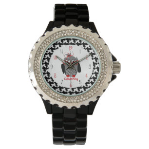 Pulsera Reloj del búho de Houndstooth