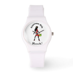 Pulsera Reloj del chica de Guyana - blanco