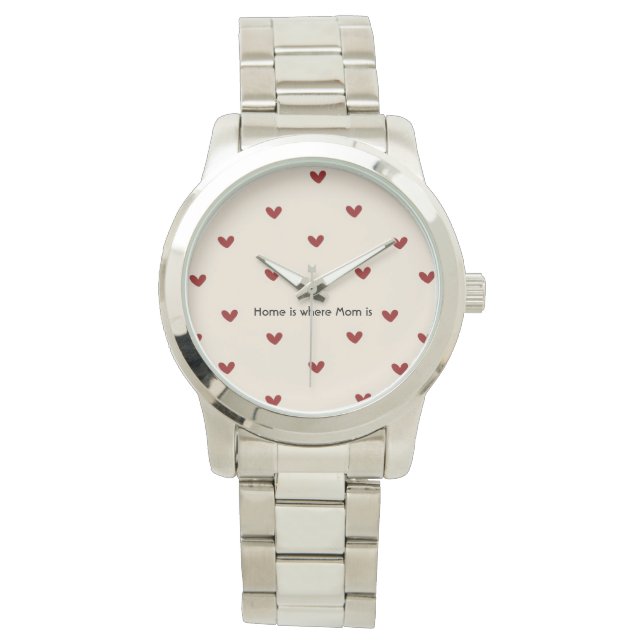 Pulsera Reloj del corazón de mamá - regalo elegante del dí (Anverso)