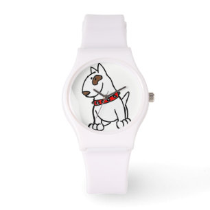 Pulsera Reloj del dibujo animado de bull terrier del