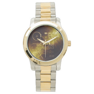 Pulsera Reloj del disco de oro del viajero