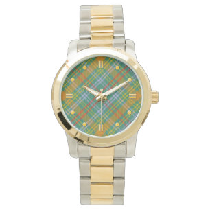 Pulsera Reloj del Dos-tono del tartán de O'Brien