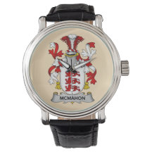 Reloj del Escudo de Armas de la Familia McMahon 