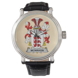 Pulsera Reloj del Escudo de Armas de la Familia McMahon 