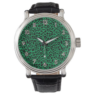 Pulsera Reloj del estampado de animales de Leoopard del