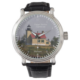Pulsera Reloj del faro de Copper Harbor