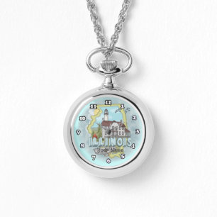 Pulsera Reloj del faro de Illinois