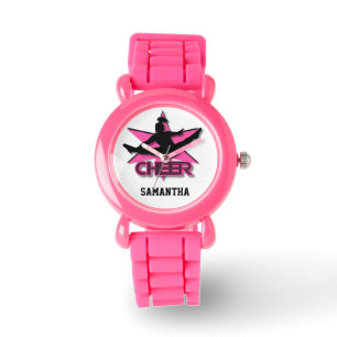 Pulsera Reloj del purpurina de la animadora en rosa