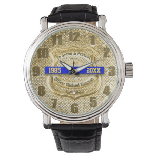 Pulsera Reloj del retiro del oficial de policía