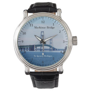 Pulsera Reloj del St. Ignace del puente de Mackinac