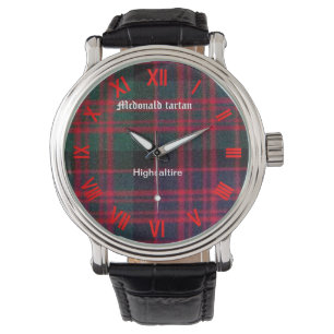 Pulsera reloj del tartán de mcdonald por el highsaltire