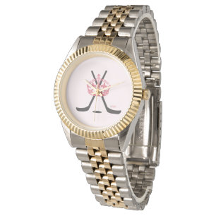 Pulsera Reloj del tono de la mamá dos del hockey del ~ de