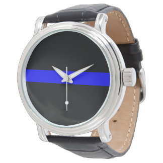 Pulsera Reloj delgado de la línea azul para hombres
