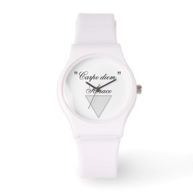 Pulsera Reloj deportivo blanco de silicona de mujer (Anverso)