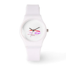 Reloj deportivo blanco de silicona de mujer