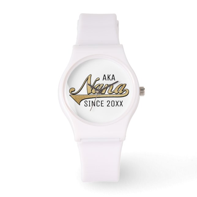 Pulsera Reloj deportivo blanco de silicona femenino NaNa (Anverso)