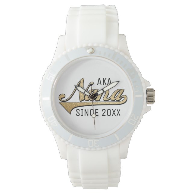 Pulsera Reloj deportivo blanco de silicona femenino NaNa (Anverso)