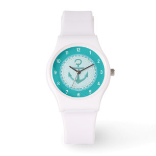 Pulsera Reloj deportivo de la aguamarina verde azulada