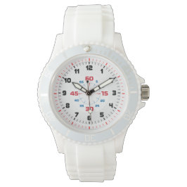 Pulsera reloj deportivo de silicio blanco