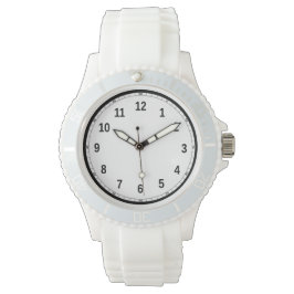 Pulsera Reloj deportivo de silicona blanca para mujeres
