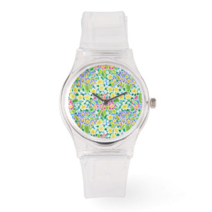 Pulsera Reloj deportivo rosado con patrón de primates de B
