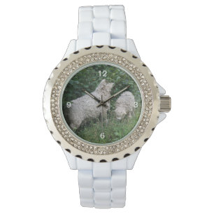 Pulsera Reloj Diamante de imitación de hojas de alimentaci