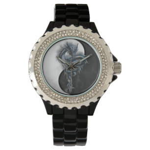 Pulsera Reloj diamante de imitación del dragón chino de