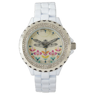 Pulsera Reloj diamante de imitación del esmalte de la