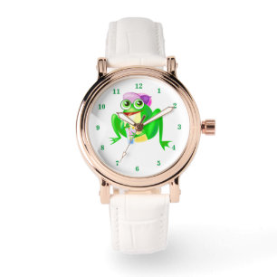 Pulsera Reloj divertido con rana de fiesta feliz