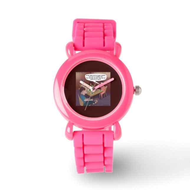 Pulsera Reloj divertido de mujer con hongo (Anverso)