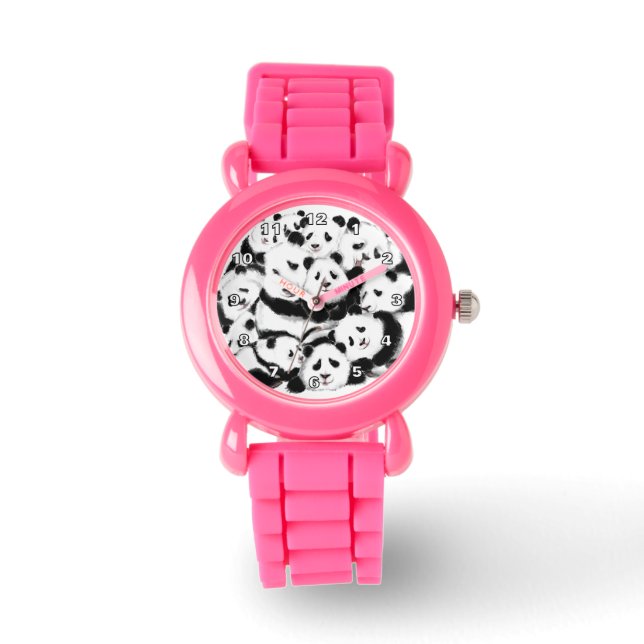 Pulsera Reloj divertido de panda (Anverso)