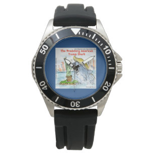 Pulsera Reloj divertido de Rick London Trump Tiburón