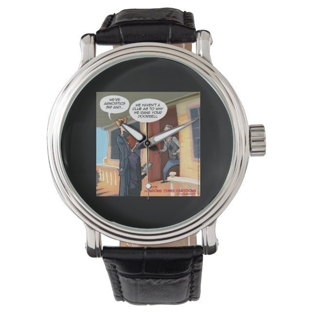 Pulsera Reloj divertido unisex de misioneros agnósticos (Anverso)