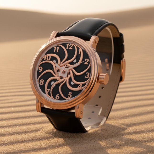 Pulsera Reloj elegante con textura de mármol esculpida en  (Subido por el creador)