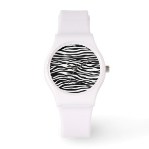 Pulsera Reloj elegante del estampado de zebra
