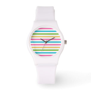 Pulsera Reloj eWatch colorido de Stripe Beach
