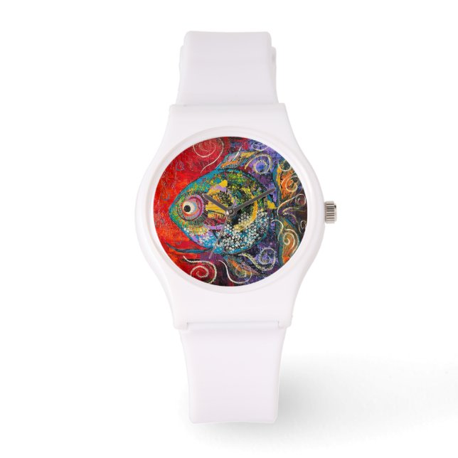 Pulsera Reloj eWatch de Peces Tropicales (Anverso)
