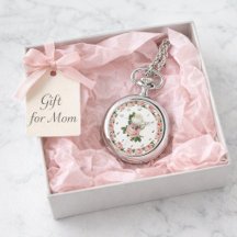 Reloj eWatch de rosas rosadas vintage botánico