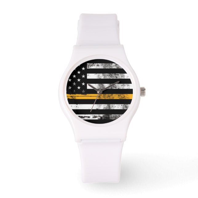 Pulsera Reloj femenino con bandera de oro delgada (Anverso)