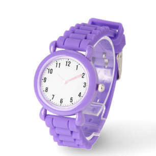 Pulsera Reloj formal para niños con correa de silicona púr