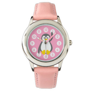 Pulsera Reloj gráfico de los niños del pingüino lindo