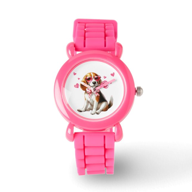 Pulsera Reloj infantil de adorable Beagle (Anverso)