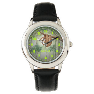 Pulsera Reloj infantil personalizado con tema de selva y p
