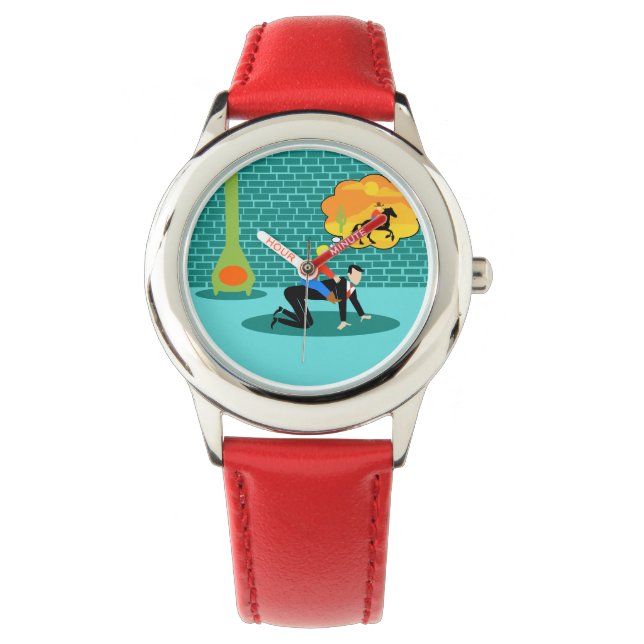 Pulsera Reloj infantil retro de vaquero (Anverso)
