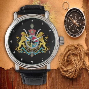 Pulsera Reloj iraní, escudo imperial de armas 1925-1979/ne