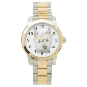Pulsera Reloj lindo del arte del perro de Westie