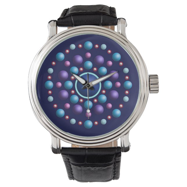 Pulsera Reloj Mandala de Patrón Circular (Anverso)