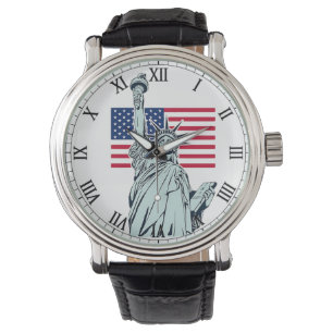 Pulsera Reloj masculino con bandera de los Estados Unidos