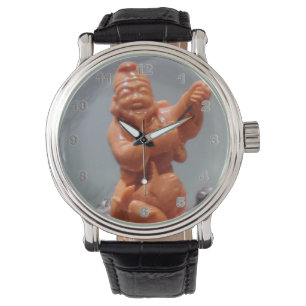 Pulsera Reloj masculino de cuero de venado negro personali